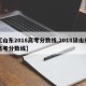 【山东2018高考分数线,2018级山东高考分数线】